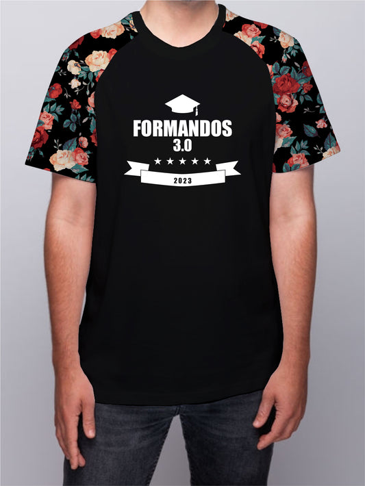 CAMISA DE FORMANDOS RAGLAN  - FLORAL 1