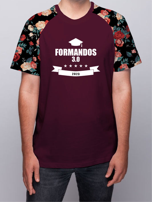 CAMISA DE FORMANDOS RAGLAN  - FLORAL 2