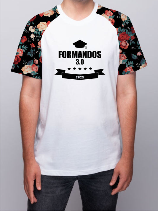 CAMISA DE FORMANDOS RAGLAN  - FLORAL 3