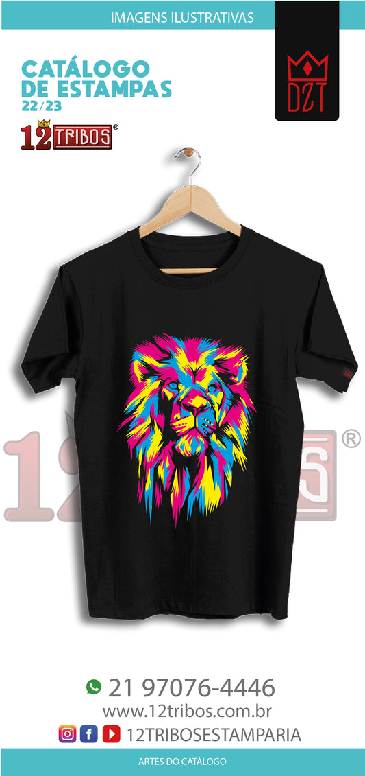 Leão Poligonal Color